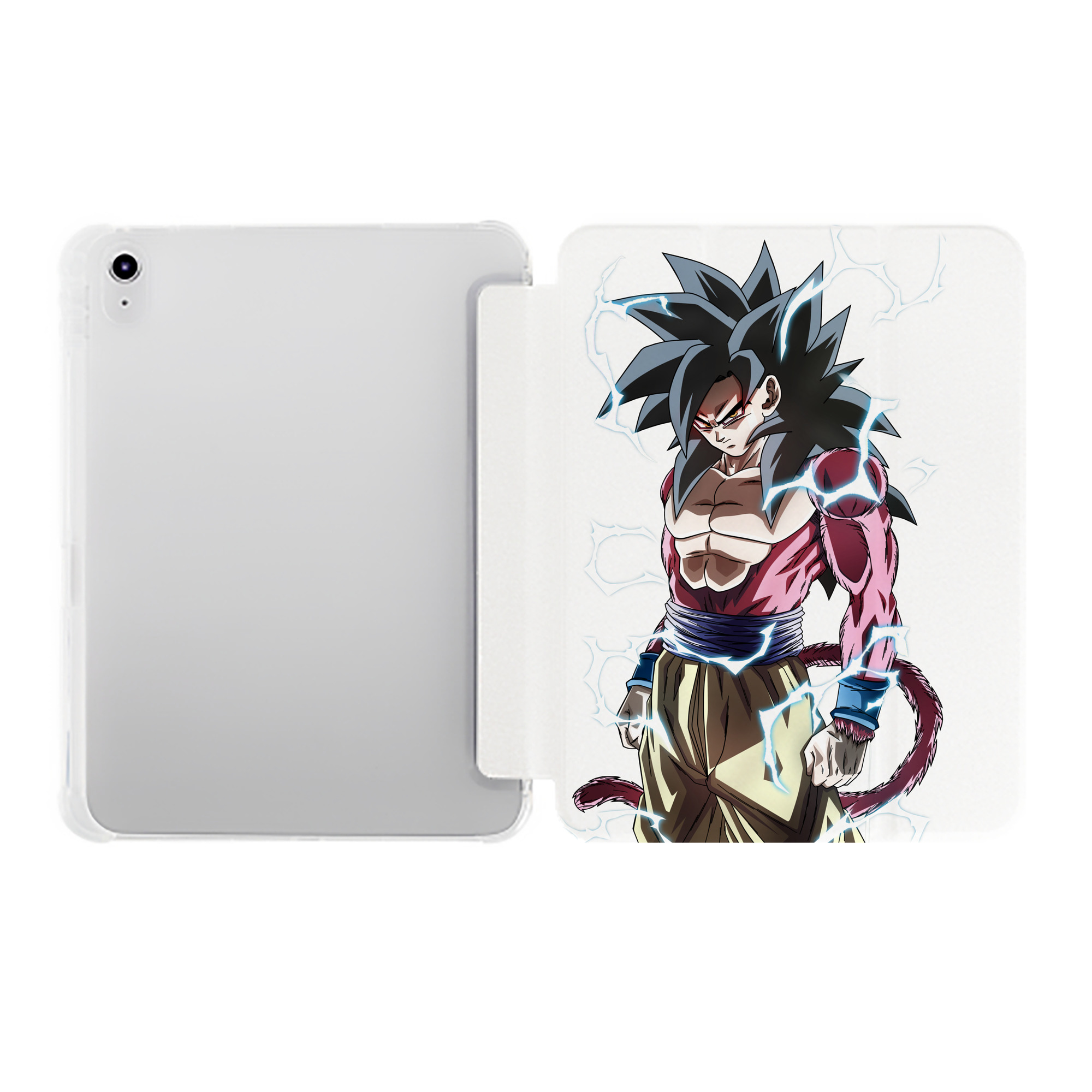 （画像用） ドラゴンボール 孫悟空（そん ごくう）Son Goku カカロット DRAGON BALL Kakarotto IPad ケース ペン収納付き 三つ折りスタンド PUレザー×シリコン 対応機種9.5/10.5/10.9インチ